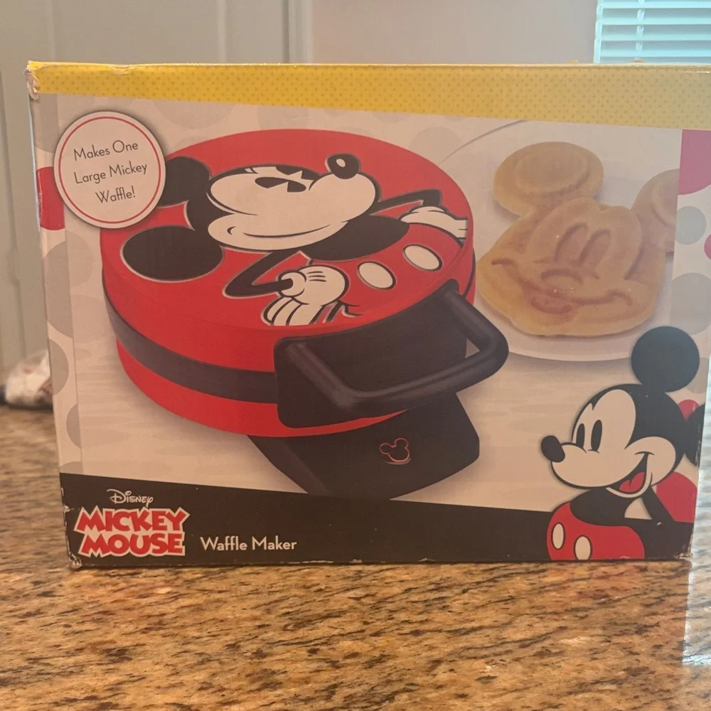 Disney Red and Black Mickey Mouse Waffle Maker